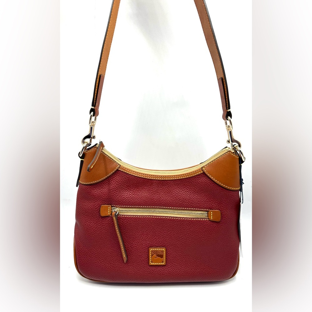 Dooney & Bourke Pebble Grain Hobo Wine Pebble Grain Leather View 3